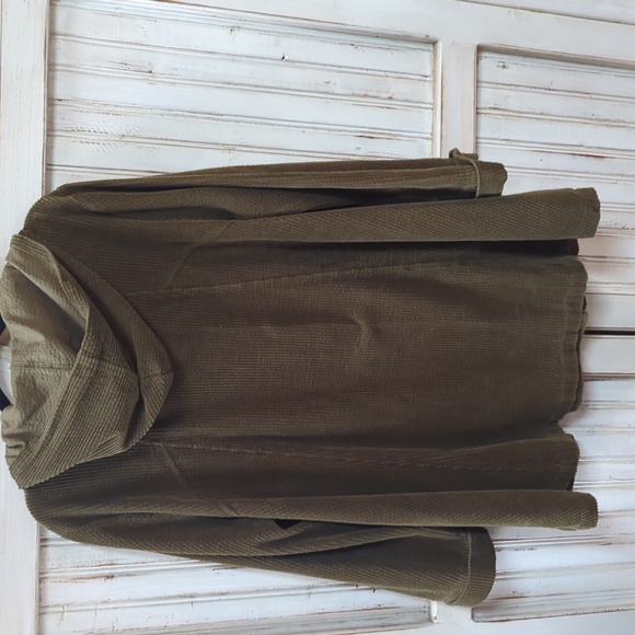 Habitat Olive/Army Green Corduroy Hooded Swing Jacket. Sz XL - Picture 2 of 6
